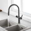 Matte Gun-metal Color Single Handle Pull Out Black Kitchen Faucets Sink Taps