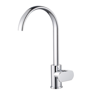 Factory Direct Sale Sliver Single Lever Brass Kitchen Mixer Faucet with Rotary Spout