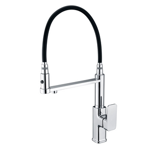 Contemporary Commercial New Model Sink Drinking Water Polished Single Handle Pull Out Kitchen Faucet 