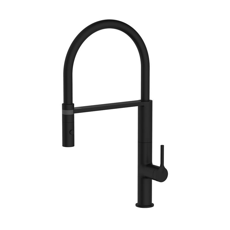Luxury Wholesale Pull Down Hot Cold Water Tap Single Lever Black Kitchen Faucet